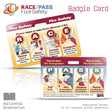 Horizontal RACE/PASS Fire Safety Badgie Card gives your staff an instant reference of what to do in case of a fire.