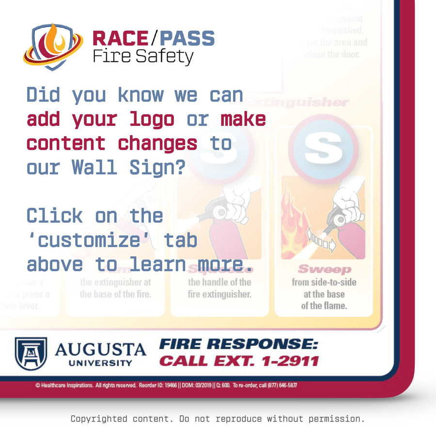 RACE/PASS Fire Safety Wall Sign RACE/PASS Fire Safety Solutions