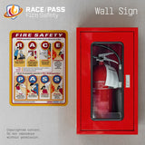 Our RACE/PASS Fire Safety Wall Sign gives your staff visual guidance on what to do during a fire.  Post by fire extinguishers, fire alarms, or anywhere your staff needs a quick reference.